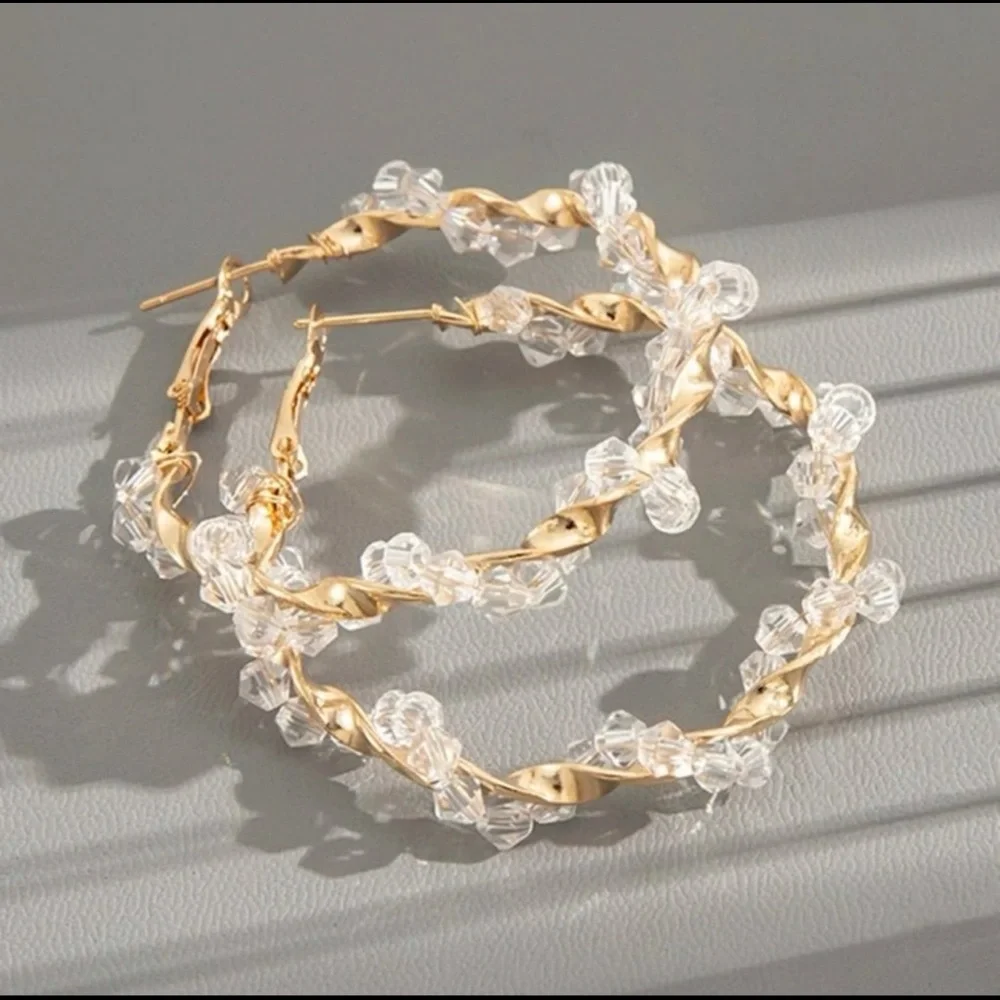 Gold Accent Hoops - Picture 6 of 7